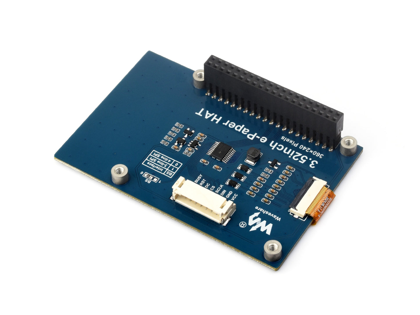 3.52inch E-Paper Display (B), E-Ink Display, 360x240, Red/Black/White, SPI Interface