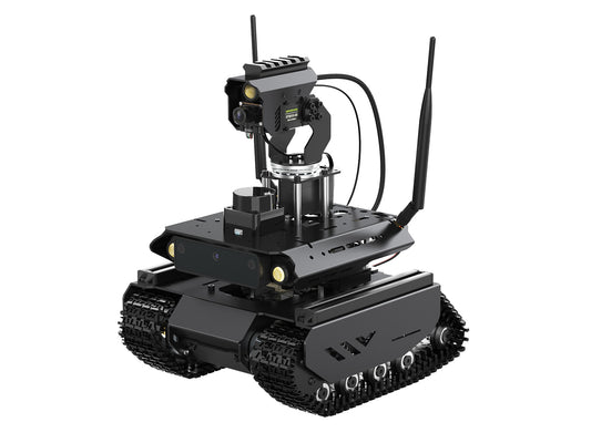 UGV Beast ROS 2 Open-source Off-Road Tracked AI Robot For Jetson Orin Series Board, Dual controllers, 360° Flexible Omnidirectional Pan-Tilt, Optional For Jetson Orin Nano 4GB Kit