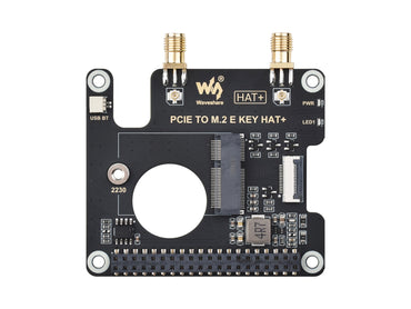 PCIe To M.2 E KEY HAT for Raspberry Pi 5, Compatible With NGFF (M.2 E Key) Wireless NIC, Supports USB Bluetooth Connection, HAT+ Standard, Raspberry Pi 5 PCIe HAT