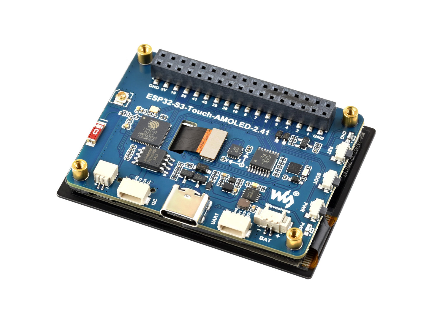 ESP32-S3 2.41inch AMOLED Touch Display Development Board, 600×450, 32-bit LX7 Dual-core Processor, Onboard Accelerometer And Gyroscope Sensor, ESP32 With Display
