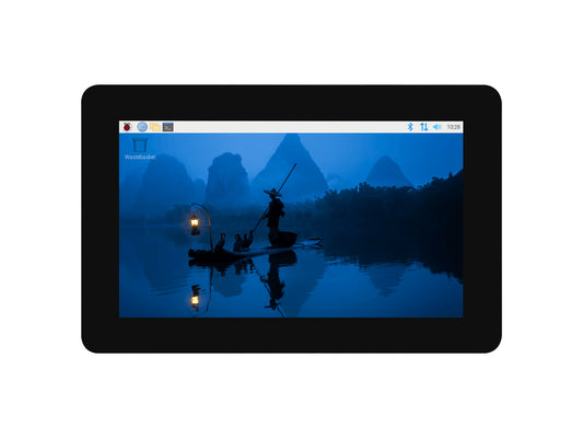 7inch DSI Capacitive Touch Display, 1280×720 Pixels, IPS Panel, Optical Bonding Toughened Glass Panel, 10-Point Touch, Anti-Fingerprint Process, With Case(Optional)