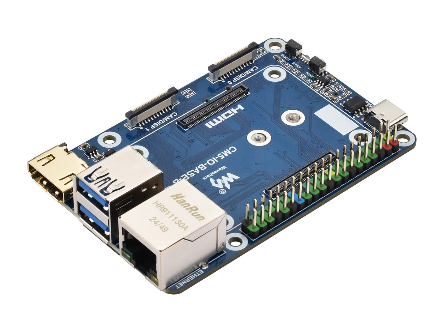 Mini Base Board (B) / Mini-Computer designed for Raspberry Pi Compute Module 5 (NOT Included), Onboard EEPROM And Encryption Chip
