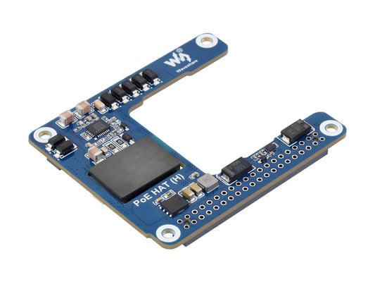 Power Over Ethernet HAT (H) For Raspberry Pi 5 / CM 5, 5V 5A Output, Supports 802.3af/at Network Standard, Isolated Switched-mode Power Supply, Raspberry Pi 5 PoE HAT