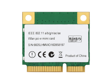 Wireless MINIPCIE AX210 NIC, Gigabit Tri-Band Wi-Fi 6E, 802.11AX Standard, Bluetooth 5.3