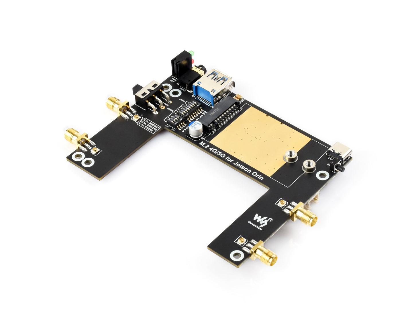 5G/4G/3G Module Designed For Jetson Orin, Includes RM520N-GL Module, Supports 5G NSA And SA Networking, GNSS Positioning