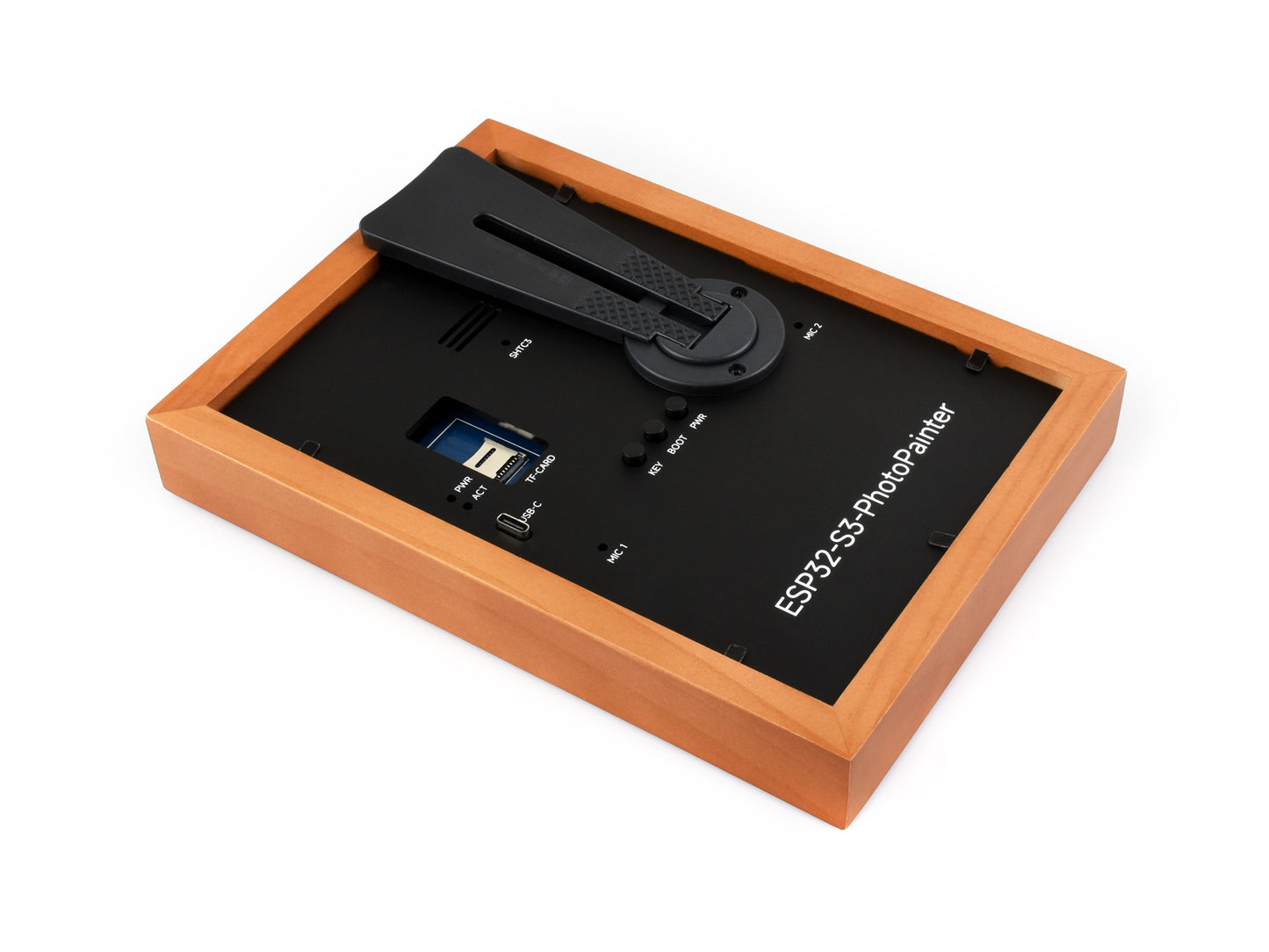 ESP32-S3-PhotoPainter 7,3-Zoll E6 Full-Color E-Paper-Display mit Massivholz-Fotorahmen, ultra-lange Standby-Zeit, 800 × 480 Auflösung, Batterie optional
