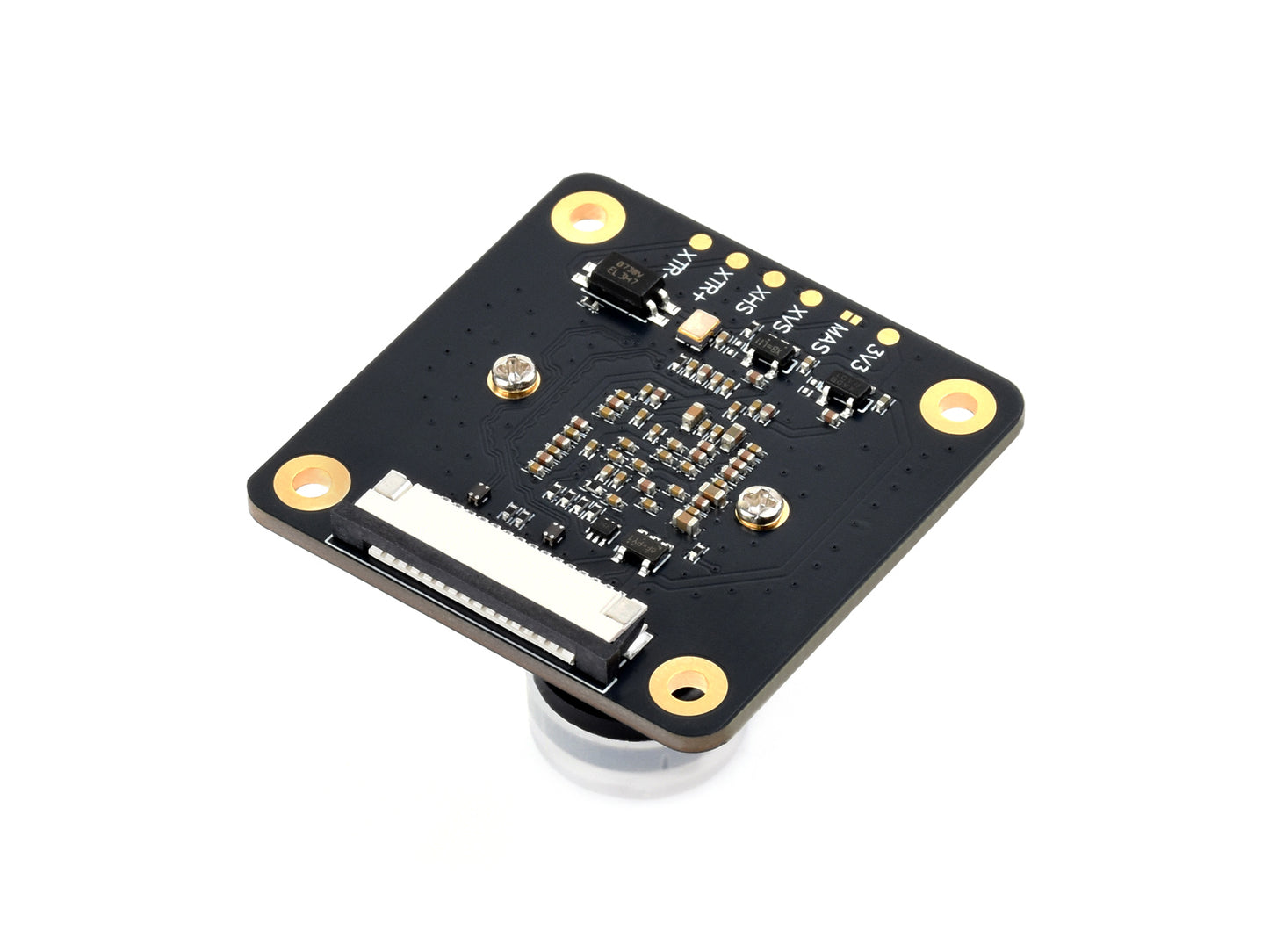 IMX296 1.6MP M12 Mono Camera, Global Shutter, Supports Raspberry Pi Series Boards