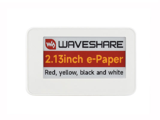 2.13inch NFC-Powered e-Paper (G), Red / Yellow / Black / White 4-color Displaying, No Battery, Wireless Powering & Data Transfer, High Quality ABS Case