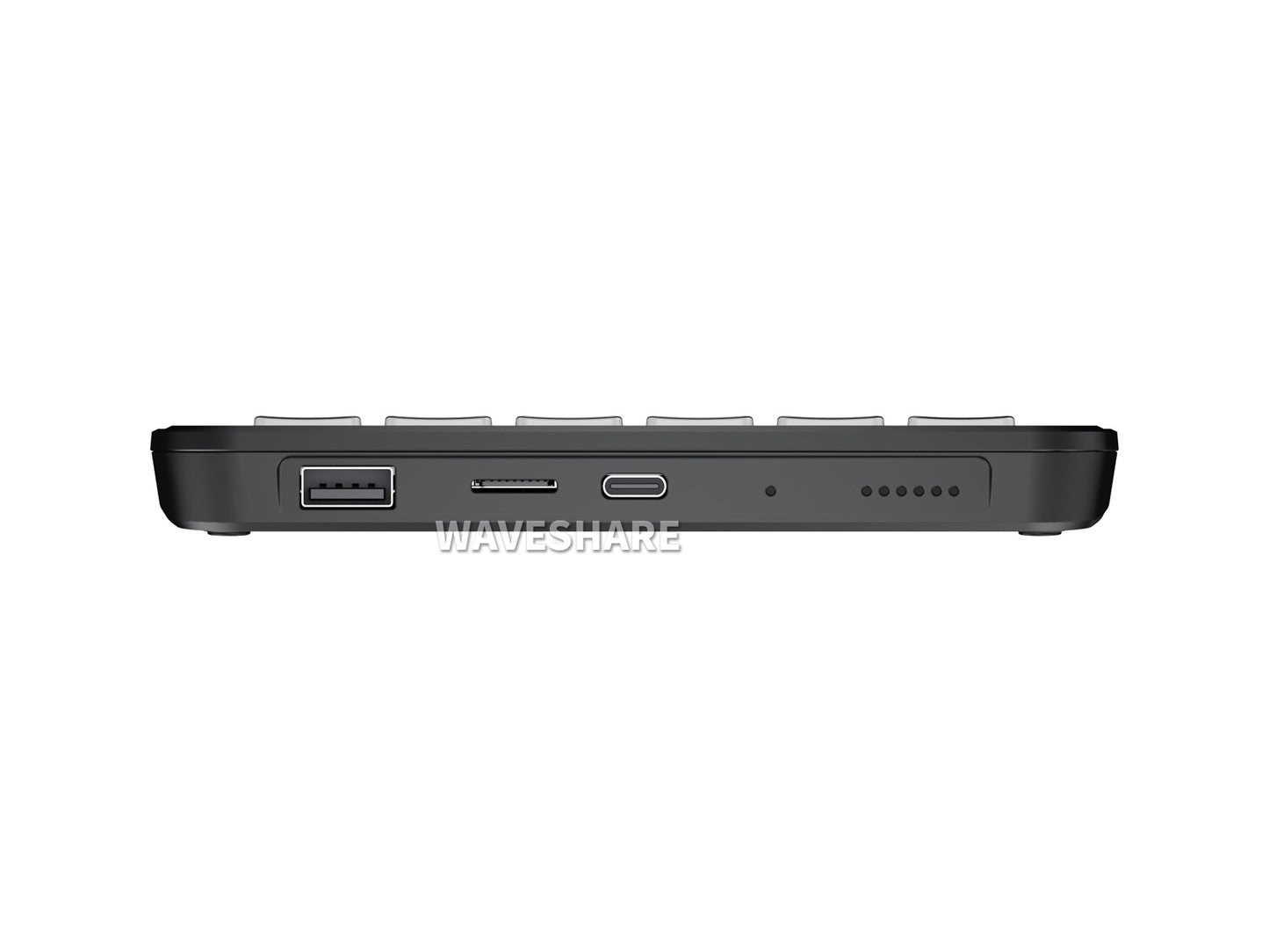 Waveshare SK18 Multi-Functional AI Voice Control Panel, Onboard 18 × membrane LCD Macro Keys, Supports Linux + QMK Dual-system Architecture and AIDA64
