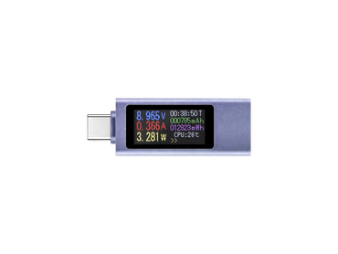 0.96inch USB-C Power Meter, Onboard Type-C ports, Supports Power-off Data Storage And Real-time Status Monitoring, Portable & Lightweight