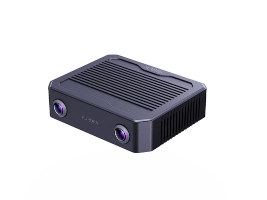 AURORA S Fully Integrated AI Spatial Perception System, 180° Fisheye Colour Camera, 120° Wide Angle Stereo Depth Vision, Highly Open Platform, Plug-and-Play