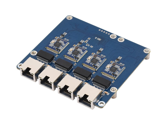PCIe TO 4-Ch Gigabit / 2.5G ETH Board (B) For Raspberry Pi 5, Supports Raspberry Pi OS, Driver-Free, Plug And Play