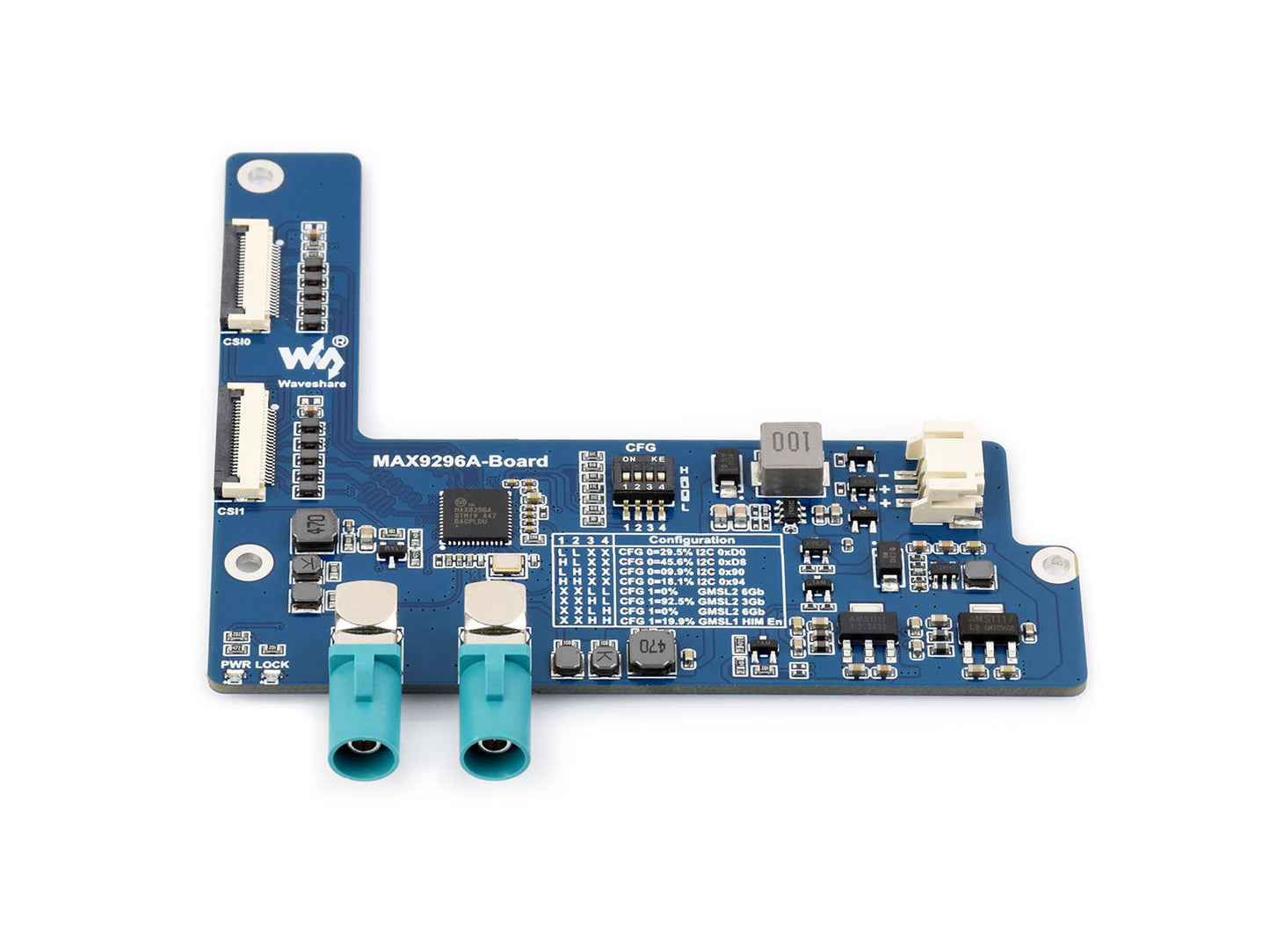 2-Ch GMSL Camera Adapter Board, Equipped With MAX9296A Deserializer, High-Speed And Low-Latency Serial Transmission, Compatible With Raspberry Pi 5 and Jetson Orin Nano/NX