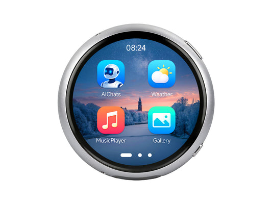 ESP32-S3 1.75inch AMOLED Round Touch Display Development Board, 466 × 466 resolution, Aluminum Alloy Case, Onboard Dual Microphones Array, Portable Mini Display