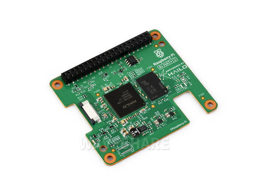 Official Raspberry Pi AI HAT+ 2, Built-in Hailo-10H AI Accelerator And 8GB Onboard RAM, Comes With Heatsink