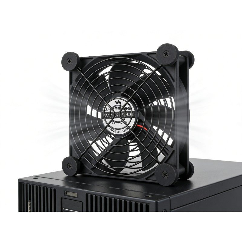 USB 5V 120mm Quiet Cooling Fan 3 Speed Levels PWM Control High Airflow Low Vibration