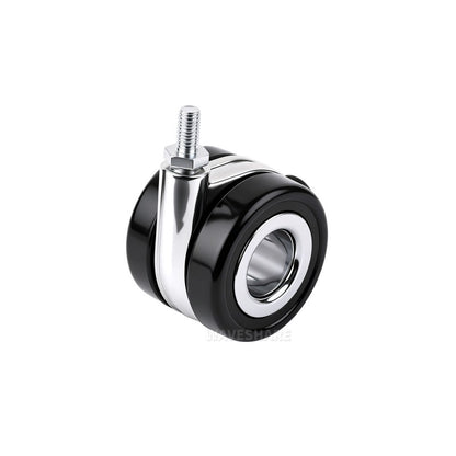 HomeRack 2.5inch (60mm) Caster Wheel Kit with Brake, 4 Wheels, M8 Thread, 65kg per Wheel