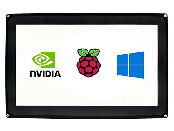 10.1inch Capacitive Touch Screen LCD (H) with Case, 1024×600, HDMI, Various Systems Support