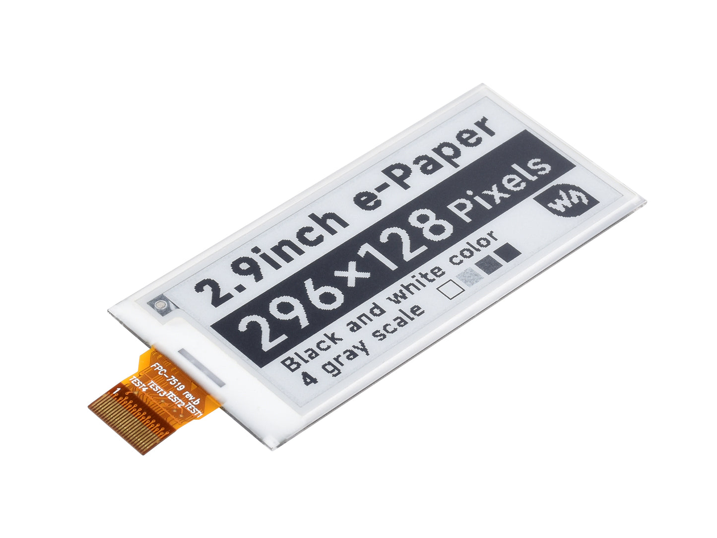 296x128, 2.9inch E-Ink raw display panel