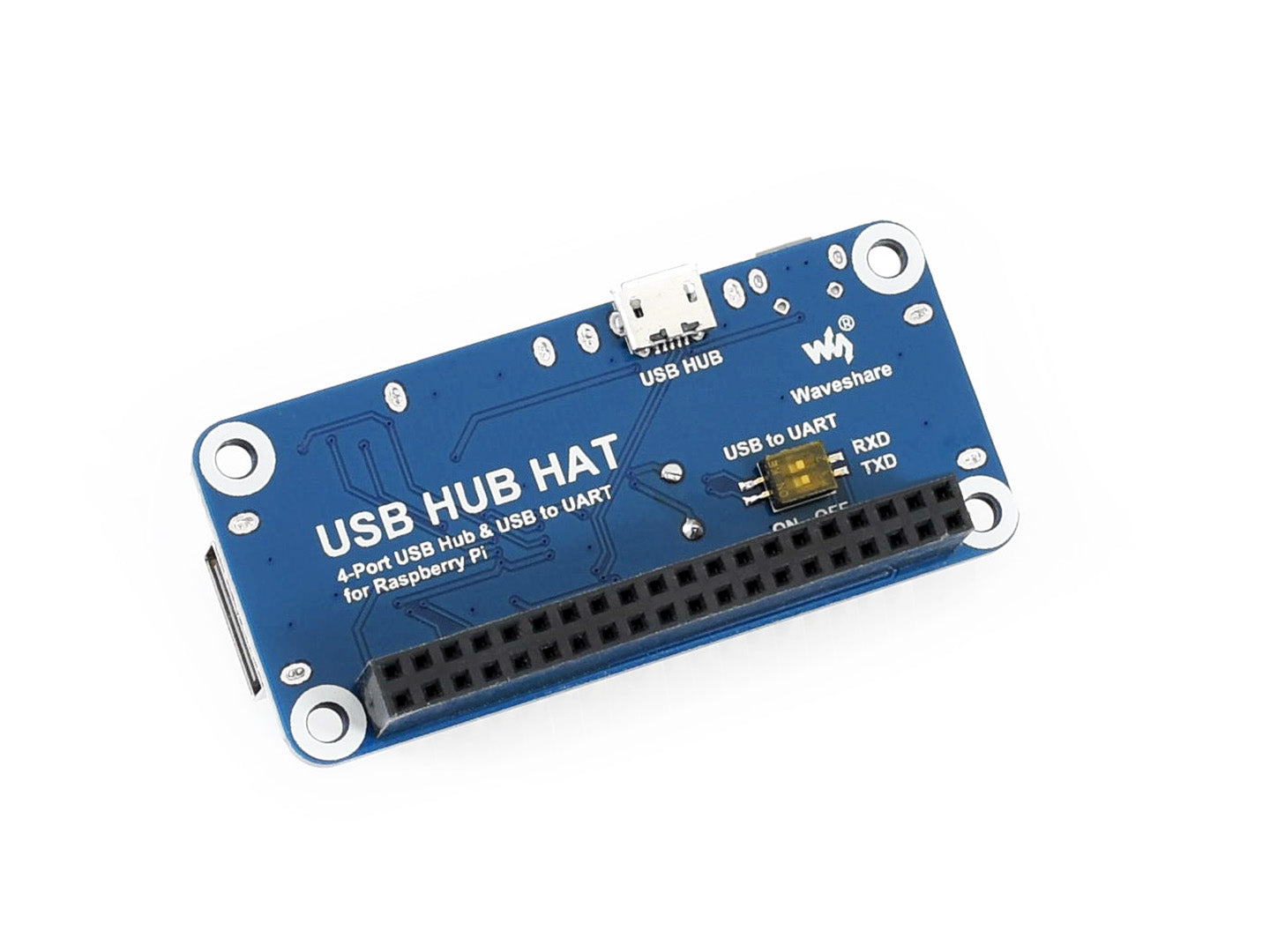 4 Port USB HUB HAT for Raspberry Pi