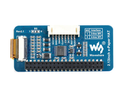 250x122, 2.13inch E-Ink display HAT for Raspberry Pi