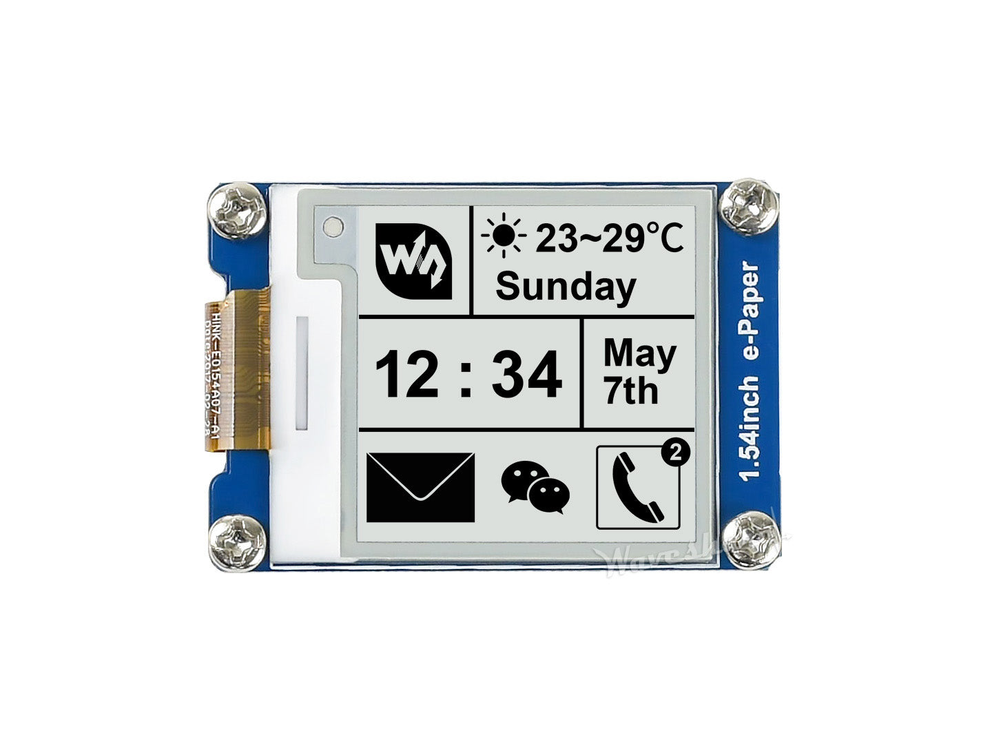 200x200, 1.54inch E-Ink display module