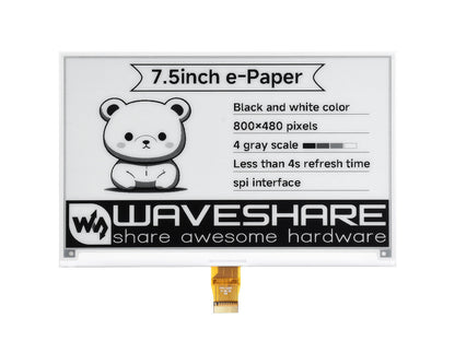 800×480, 7.5inch E-Ink raw display