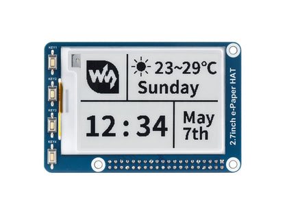 264x176, 2.7inch E-Ink display HAT for Raspberry Pi
