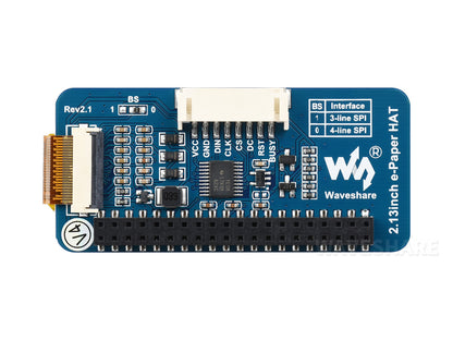 2.13inch E-Paper HAT (B), 250x122, Red/Black/White, SPI Interface