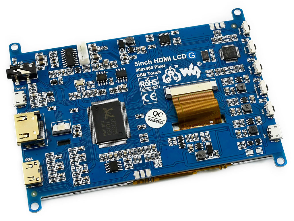 5inch Resistive Touch Screen LCD (G), 800×480, HDMI, Various Systems Support