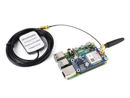 SIM7000E NB-IoT / Cat-M / EDGE / GPRS HAT for Raspberry Pi, GNSS, for Europe, Africa, Australia, Southeast Asia
