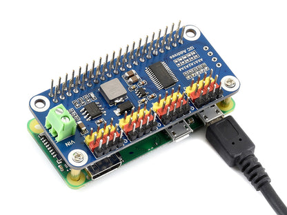 Servo Driver HAT for Raspberry Pi, 16-Channel, 12-bit, I2C