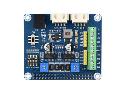 Stepper Motor HAT for Raspberry Pi, Drives Two Stepper Motors