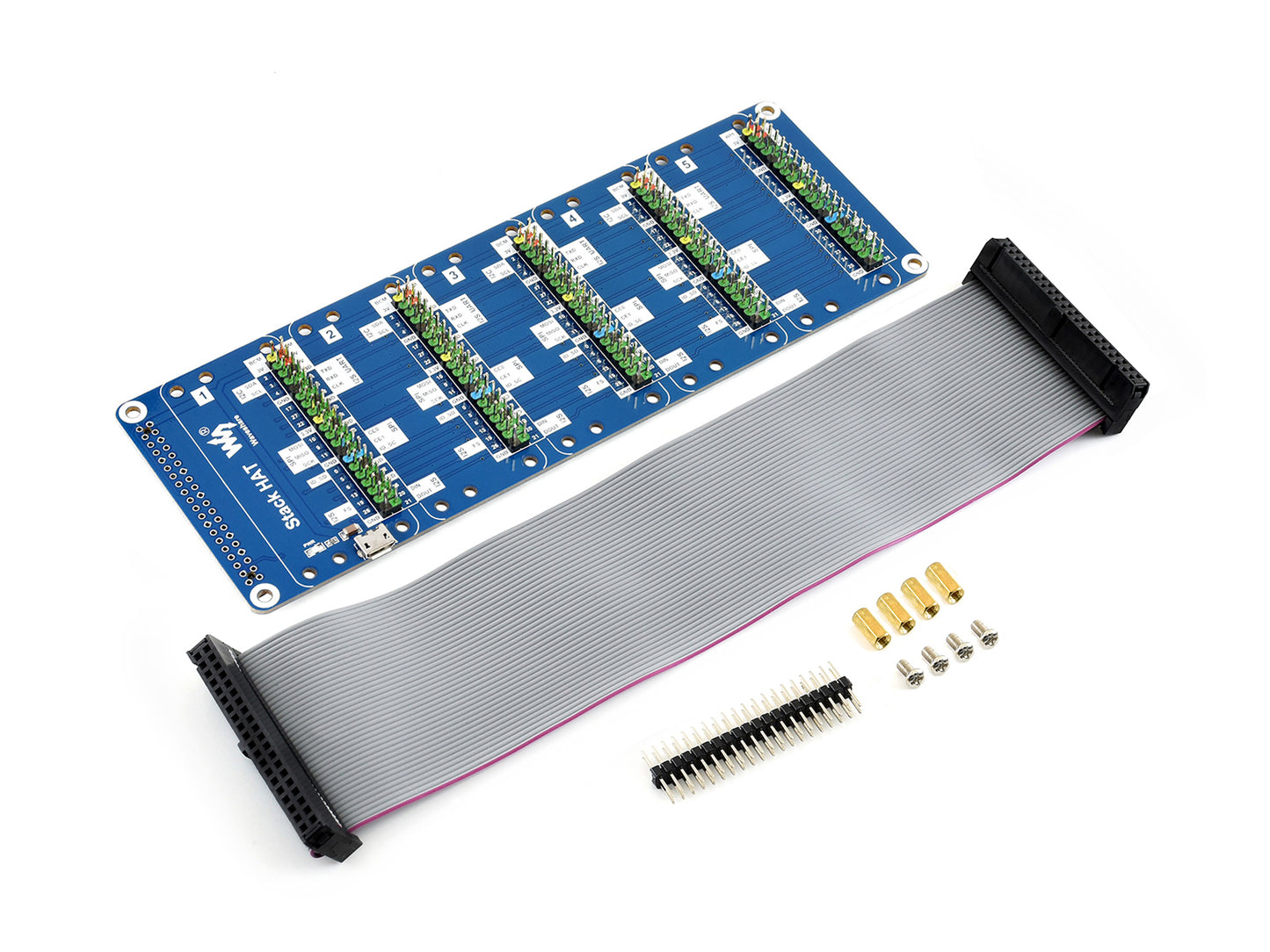 Stack HAT for Raspberry Pi, stacks up to 5 HATs at once