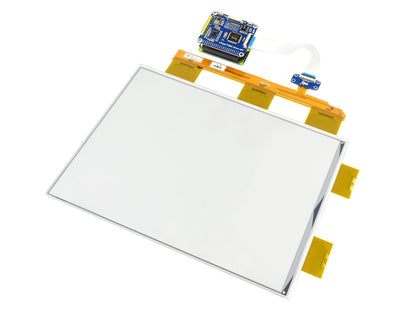 13.3inch e-Paper e-Ink Display HAT For Raspberry Pi, 1600×1200, Black / White, 16 Grey Scales, USB / SPI / I80