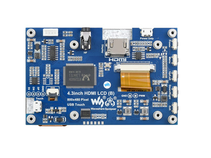 4.3inch Capacitive Touch Screen LCD (B), 800×480, HDMI, IPS, Various Devices & Systems Support