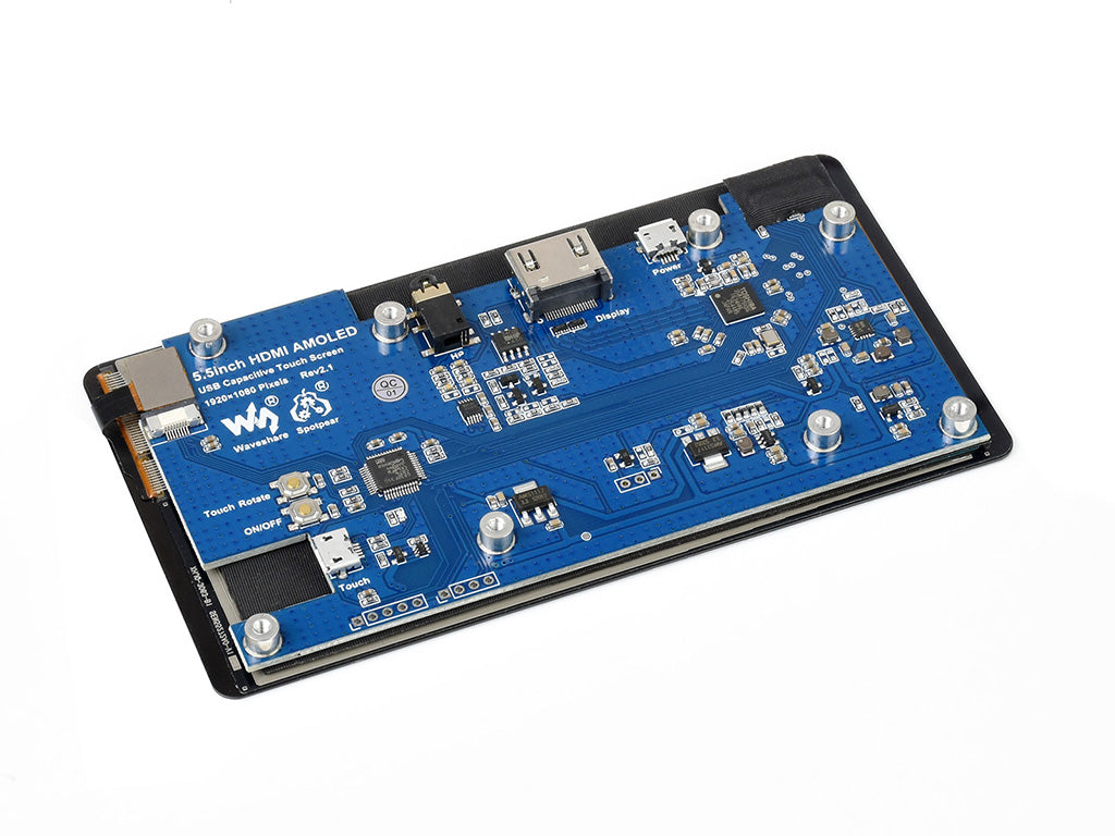 5,5-Zoll kapazitiver Touch-AMOLED-Bildschirm, 1080×1920, HDMI, gehärtete Glasabdeckung