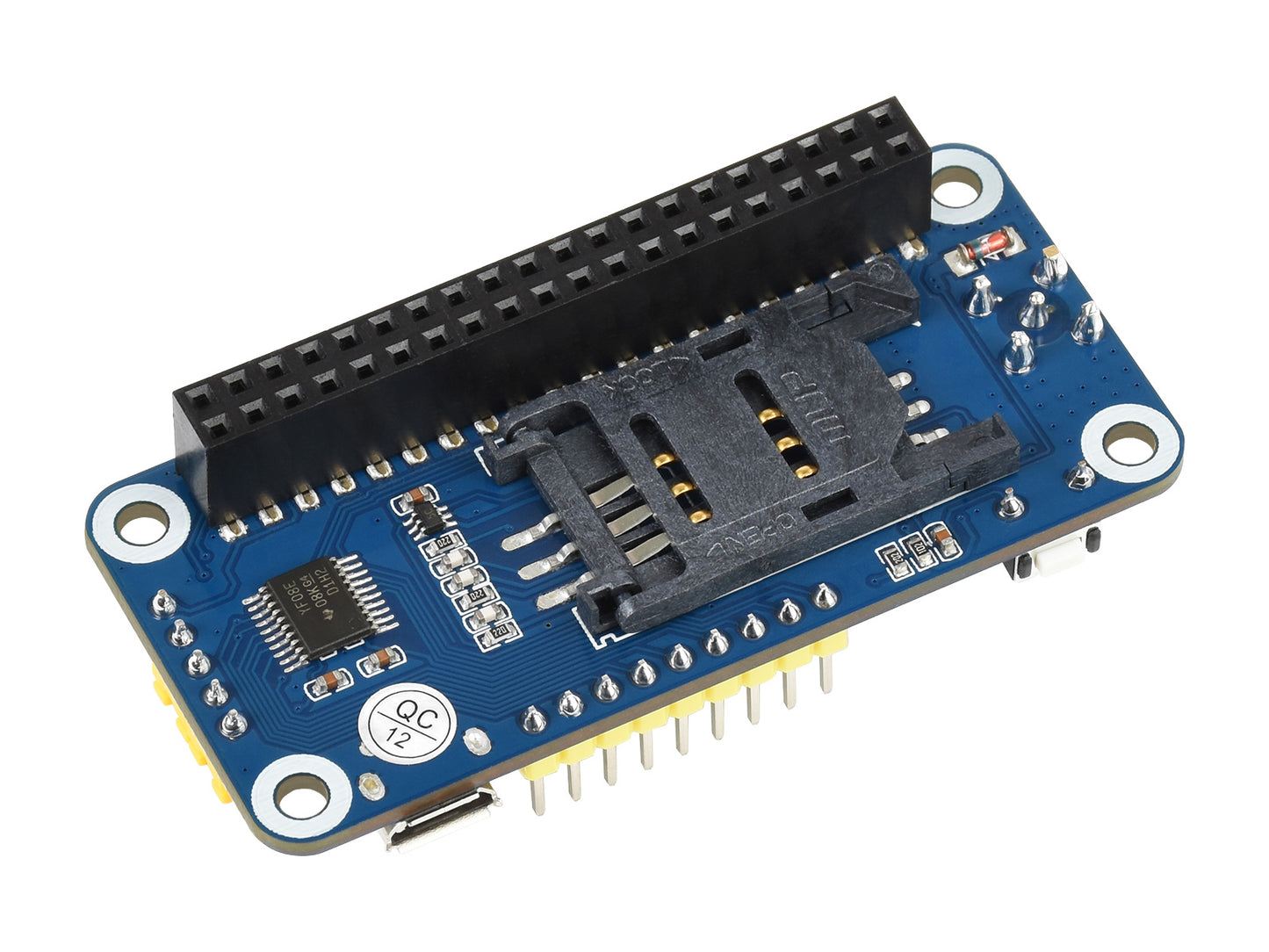 SIM800C GSM / GPRS / Bluetooth HAT for Raspberry Pi, 2G Communication
