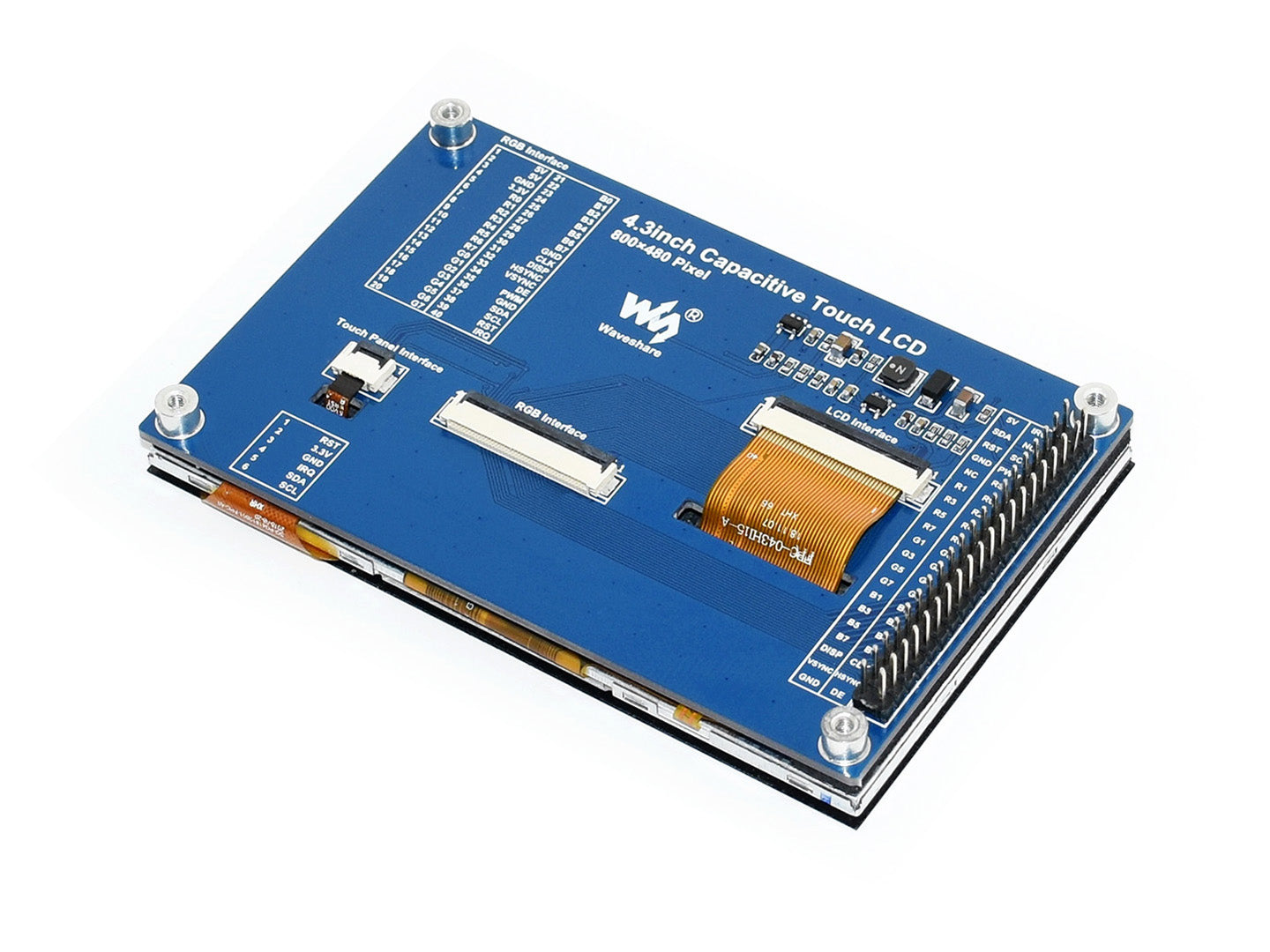 4.3inch Capacitive Touch LCD, 800x480
