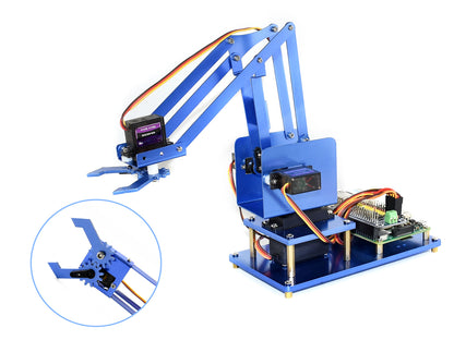 4-DOF Metal Robot Arm Kit for Raspberry Pi, Bluetooth / WiFi