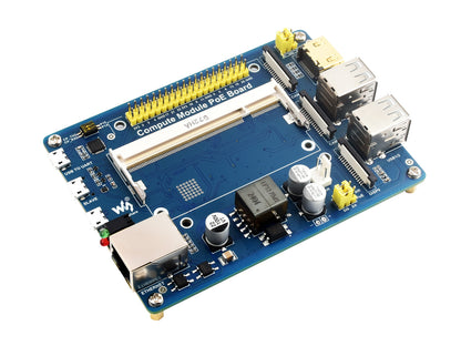 Compute Module IO Board with PoE Feature, Composite Breakout Board for Developing with Raspberry Pi CM4S / CM3 / CM3L / CM3+ / CM3+L