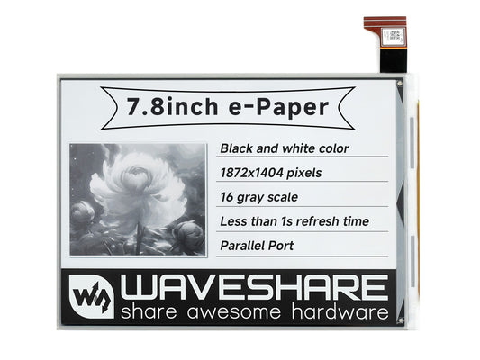 1872×1404, 7.8inch E-Ink raw display