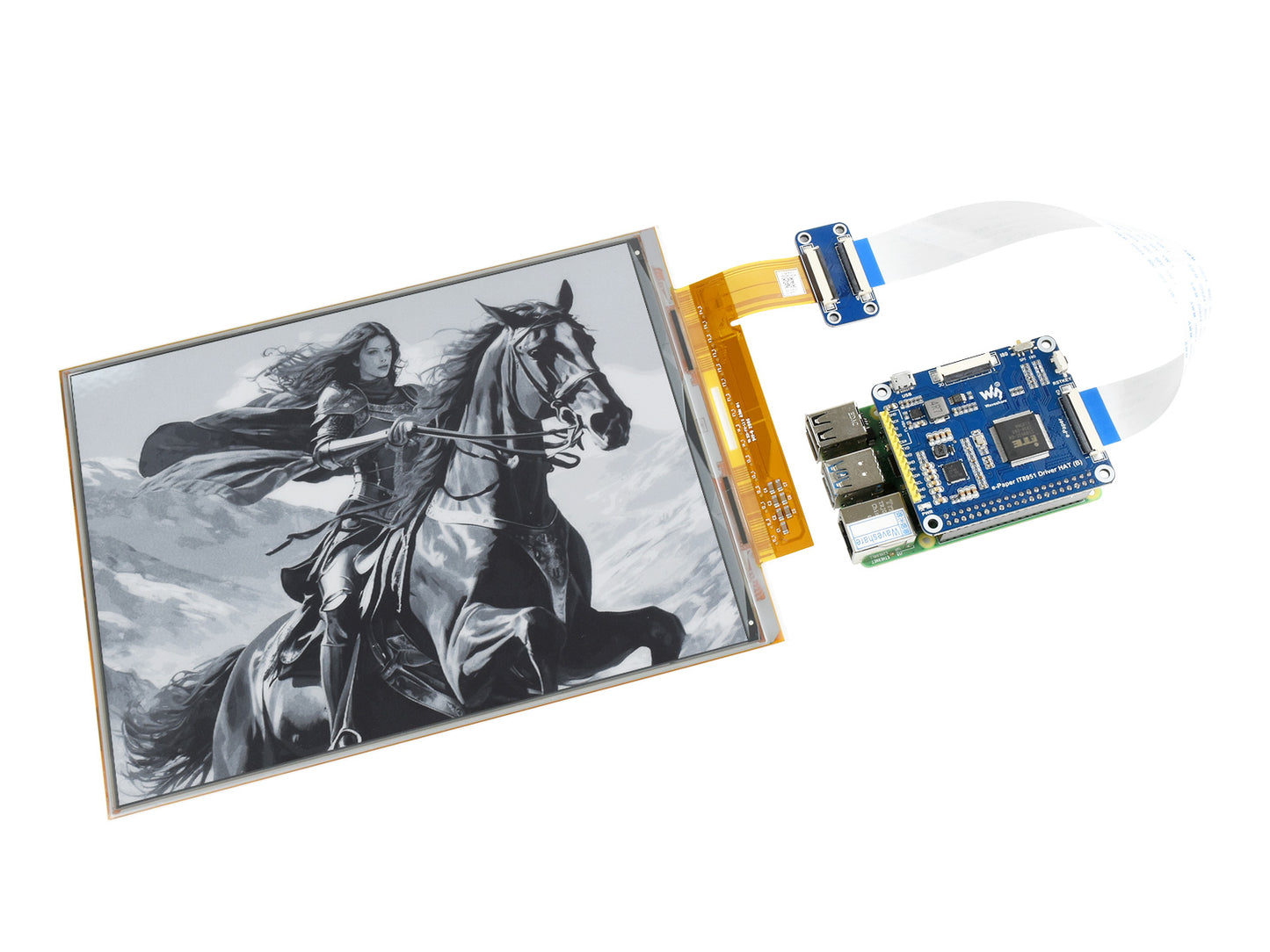 1872×1404, 10.3inch flexible E-Ink display HAT for Raspberry Pi