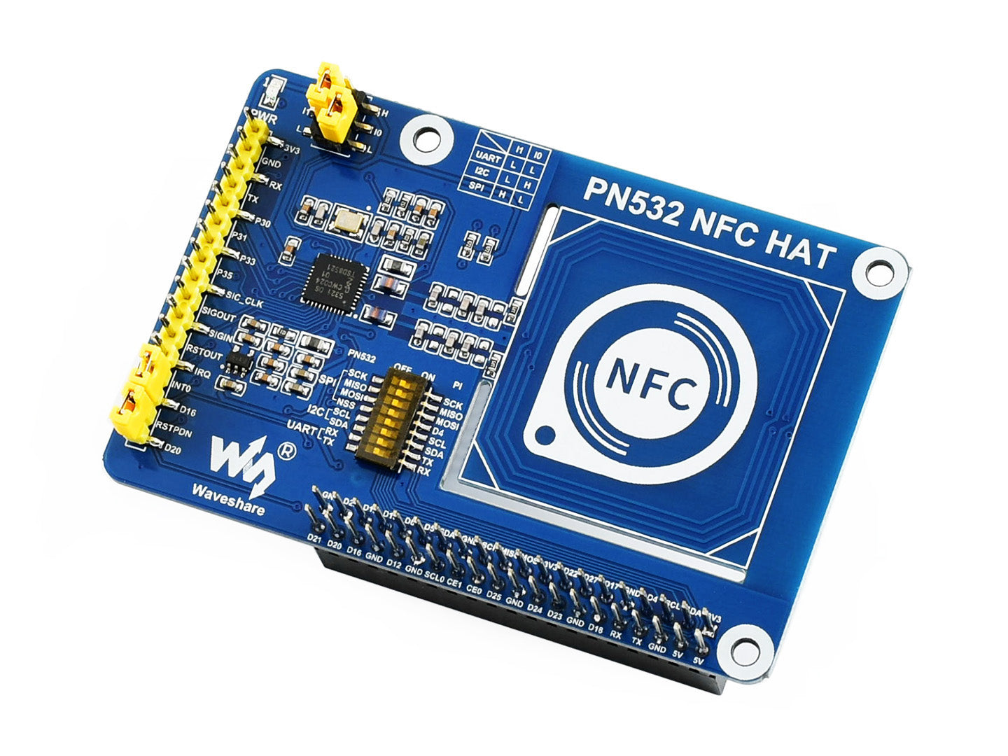 PN532 NFC HAT for Raspberry Pi, I2C / SPI / UART