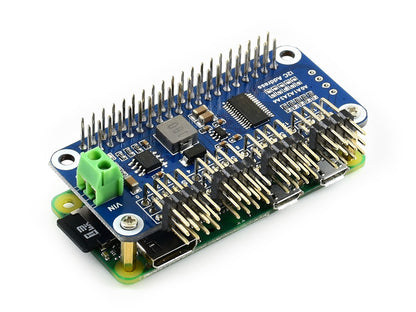 Servo Driver HAT (B) for Raspberry Pi, 16-Channel, 12-bit, I2C