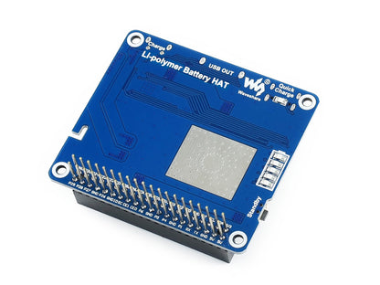 Li-polymer Battery HAT, 5V Output, Quick Charge