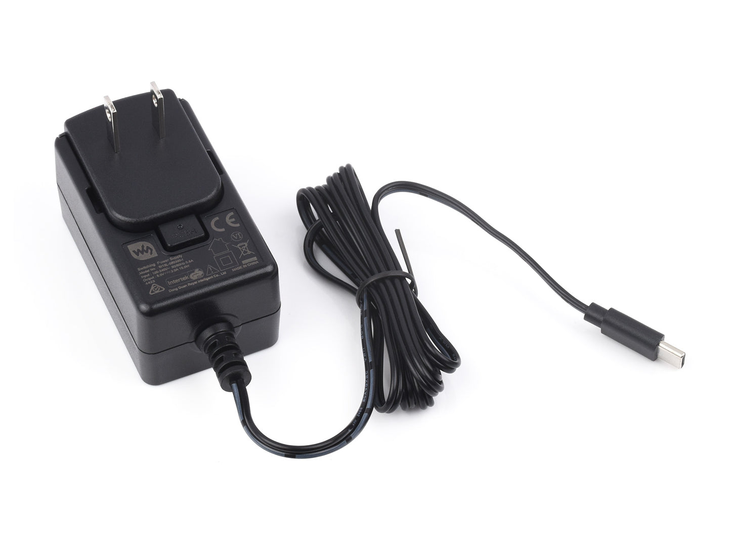 Raspberry Pi 4 USB-C Power Supply, 5V / 3A