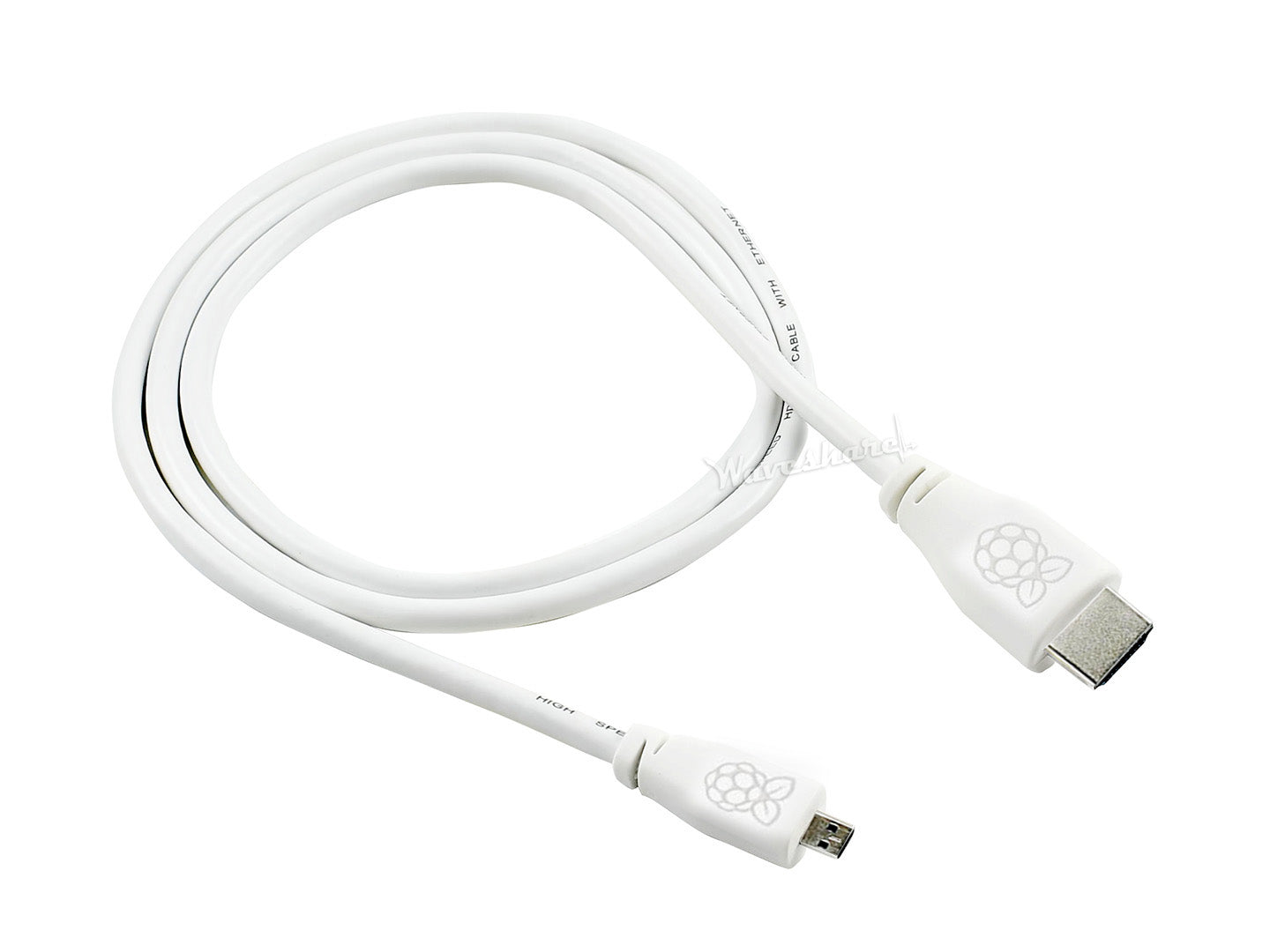 Official Raspberry Pi 4 Micro HDMI to Standard HDMI Cable, 1M, White