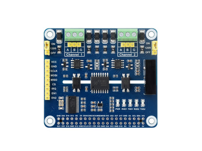 2-Channel Isolated RS485 Expansion HAT for Raspberry Pi