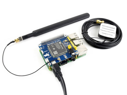 SIM7600G-H 4G HAT For Raspberry Pi, LTE Cat-4 4G / 3G / 2G Support, GNSS Positioning, Global Band